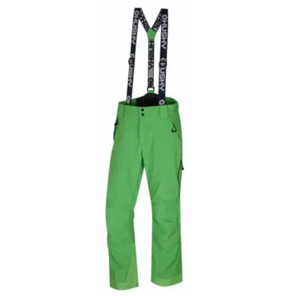 Husky skibroek voor heren Galti M Bright Green Softshell - Groen