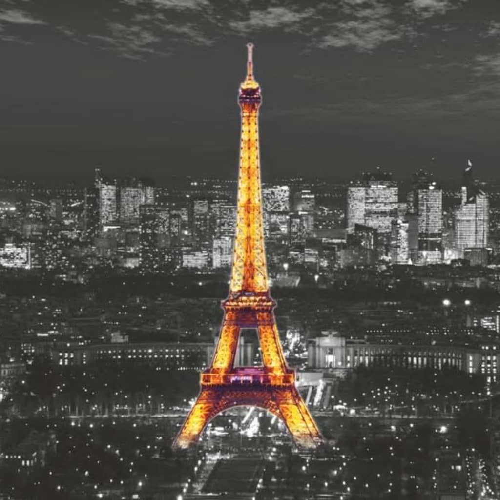 AG Design Fotobehang Eiffel In The Night