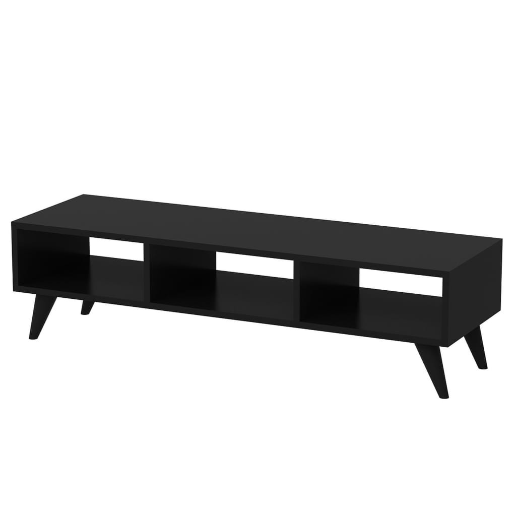 Homemania Mueble para TV Manolya negro 120x35x40 cm
