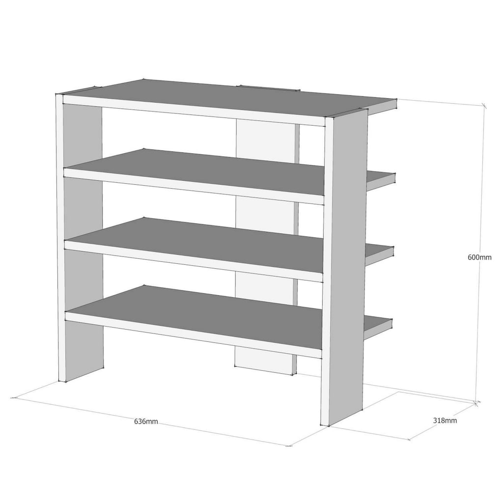 

Homemania Schoenenkast Mix 63,6x31,8x60 cm wit