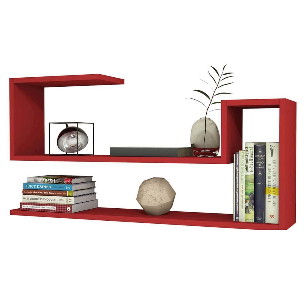 

Homemania Wandschap Airy 100x22x50 cm rood