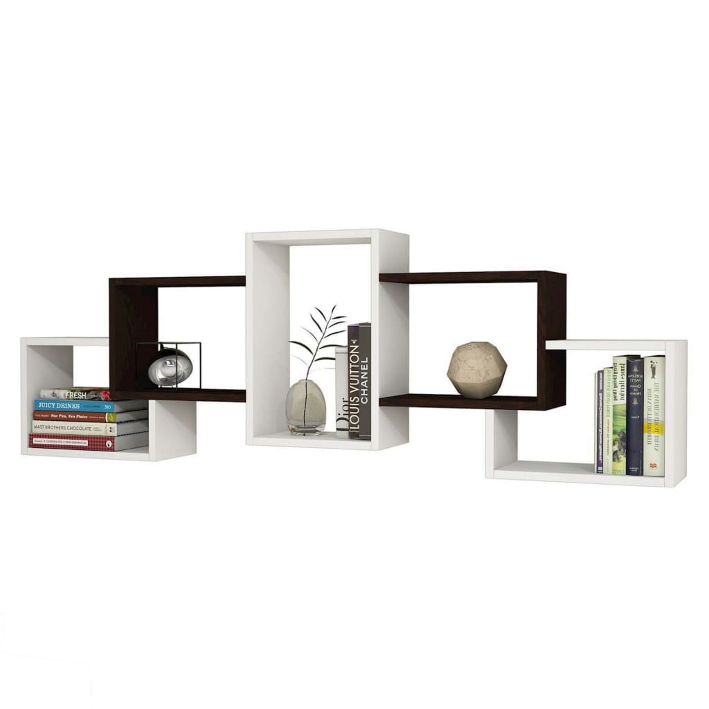 

Homemania Wandschap Berril 164x22x55 cm wit en wengékleurig