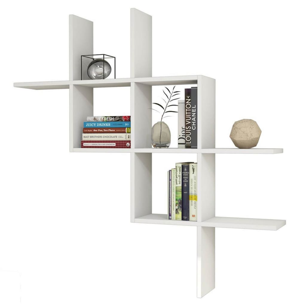 

Homemania Wandschap Boite 125x22x125 cm wit