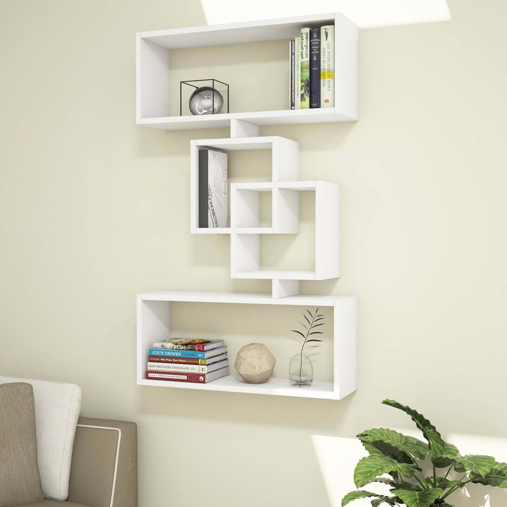 

Homemania Wandschap Harmony 70x22x117 cm wit