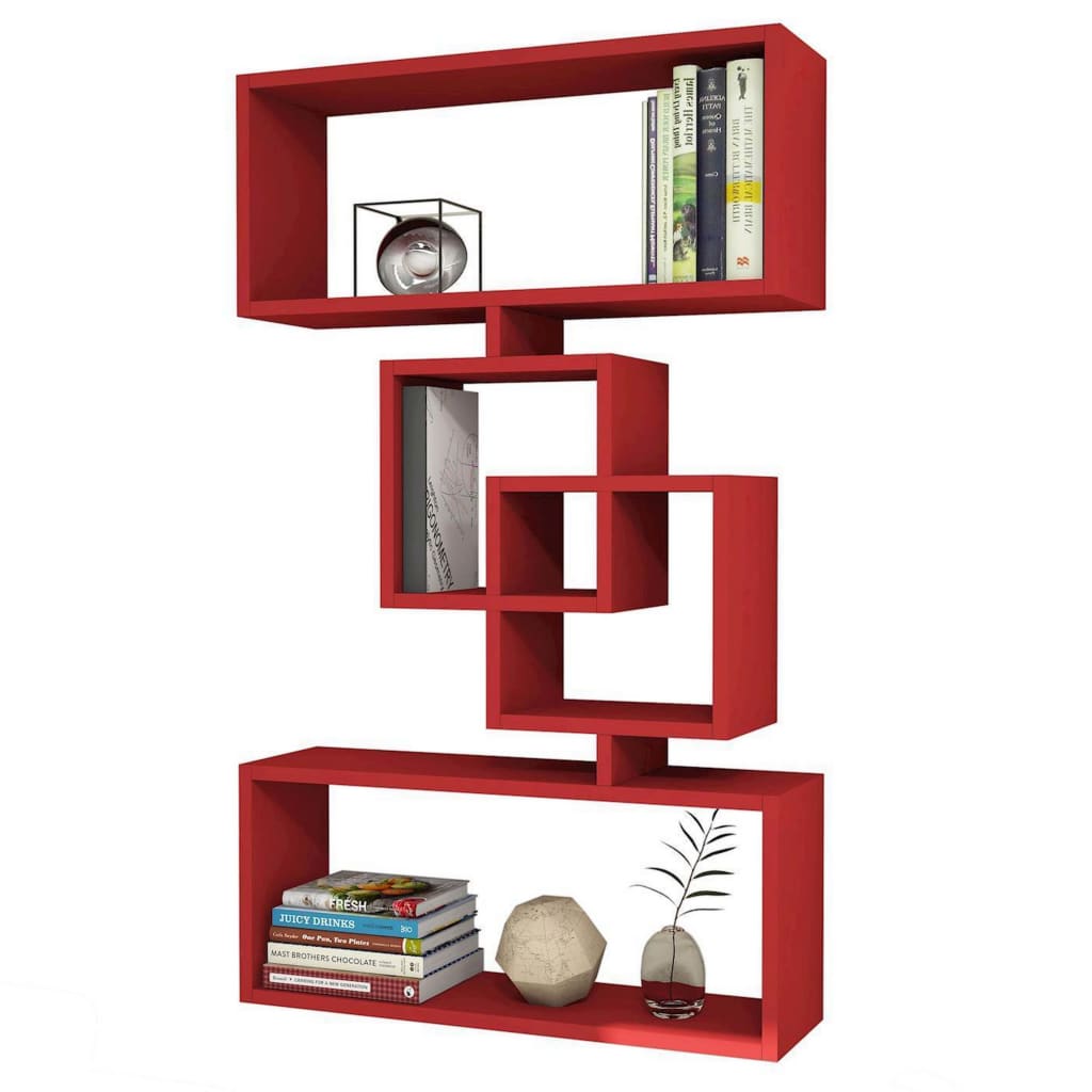 

Homemania Wandschap Harmony 70x22x117 cm rood