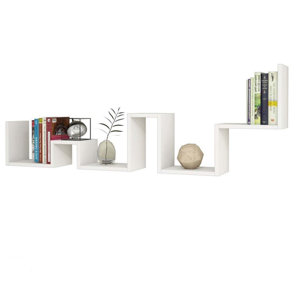

Homemania Wandschap Ladder 150x22x53,2 cm wit