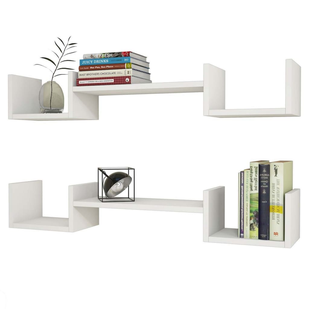 

Homemania Wandschap Life 107,2x22x17 cm wit