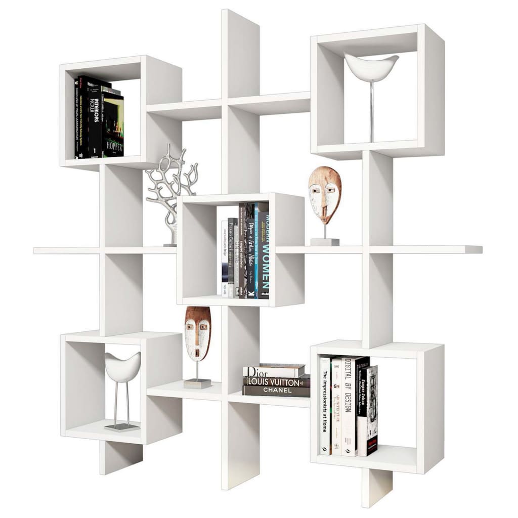 

Homemania Boekenkast Irma 130x22x130 cm wit