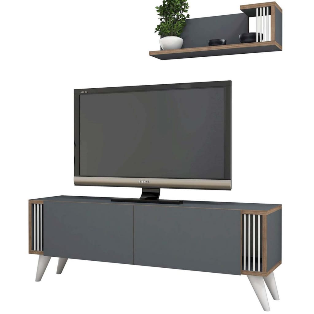 

Homemania Tv-meubel Nicol 120x31x42 cm antraciet