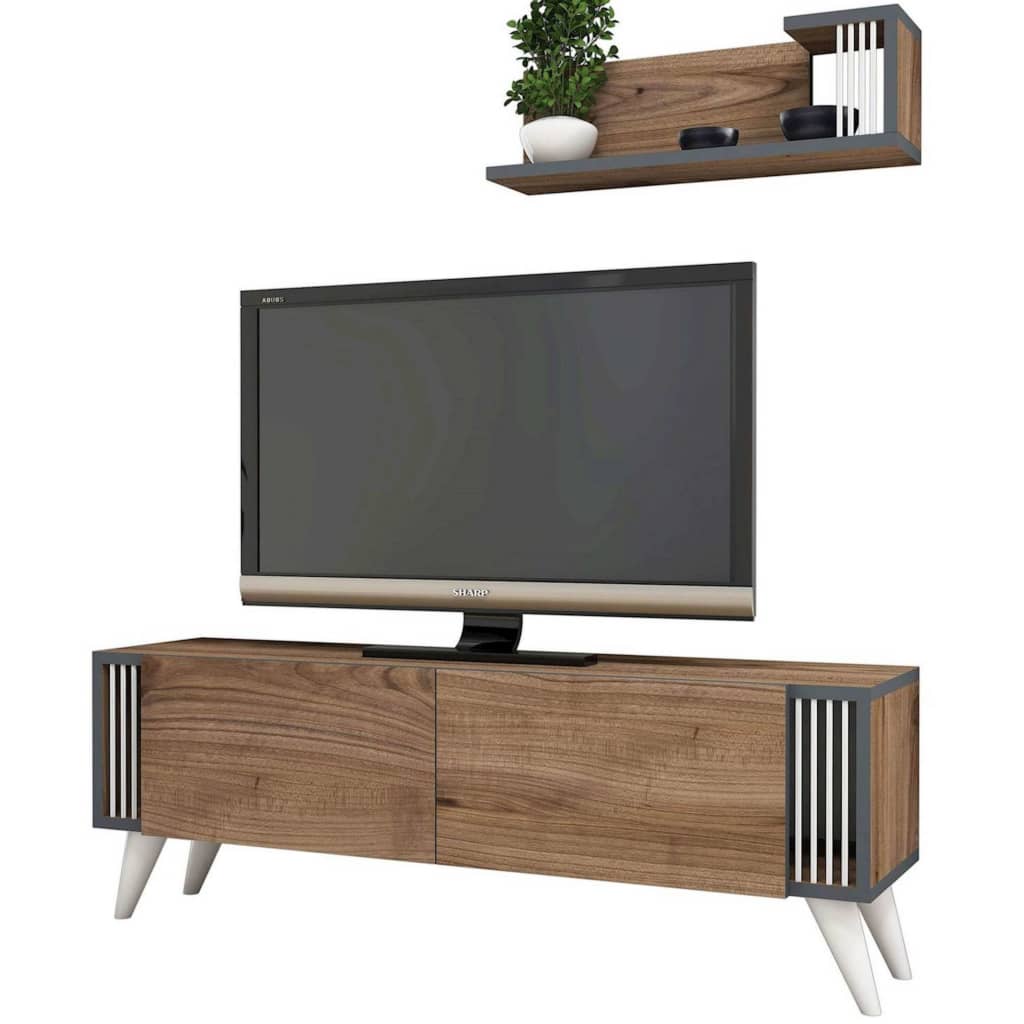 

Homemania Tv-meubel Nicol 120x31x42 cm walnootkleurig