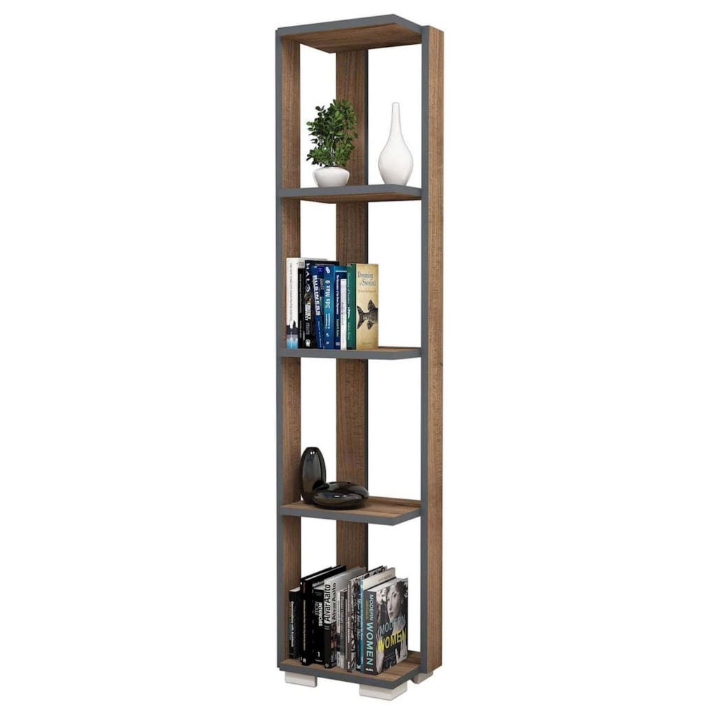 

Homemania Boekenkast Nicol 33,6x25,8x153 cm walnootkleurig