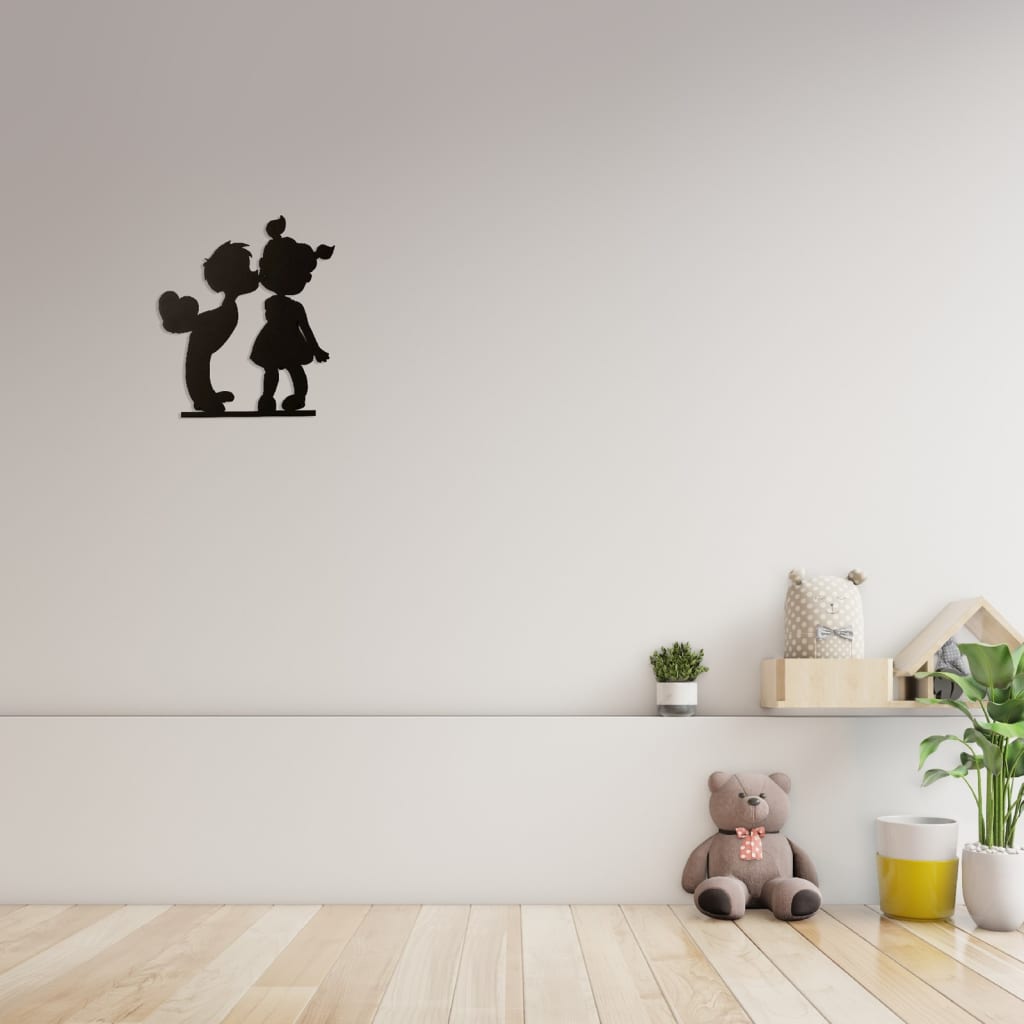 

Homemania Wanddecoratie kus 45x50 cm staal zwart