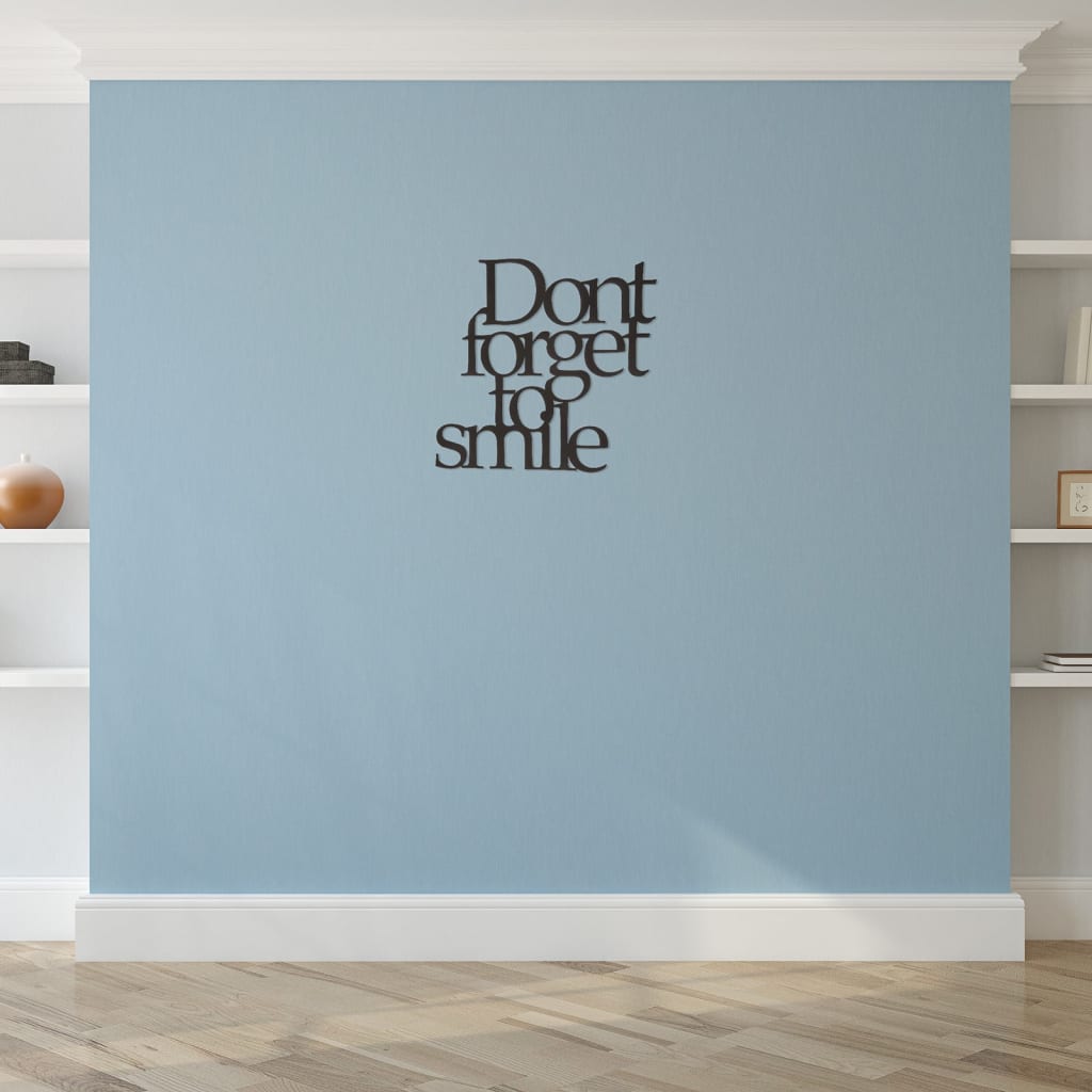 Decorazione Da Parete Parole 70x67 Cm In Acciaio Nero Homemania 16 width=274