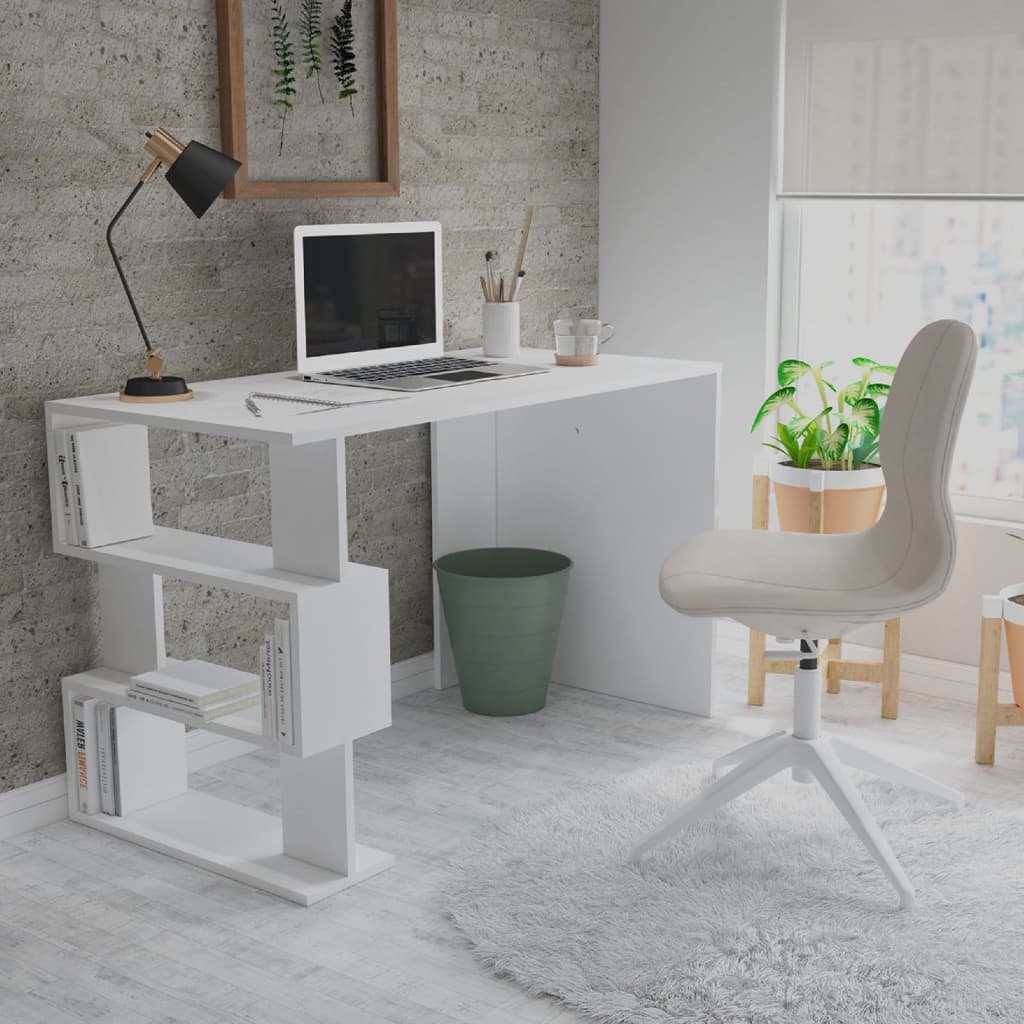 Homemania Tietokonepöytä Patara 120x60x75 cm valkoinen
