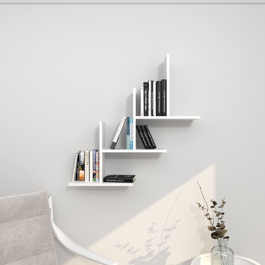 Homemania Wall Shelf Set Eclipse 80x20x81.8 cm White