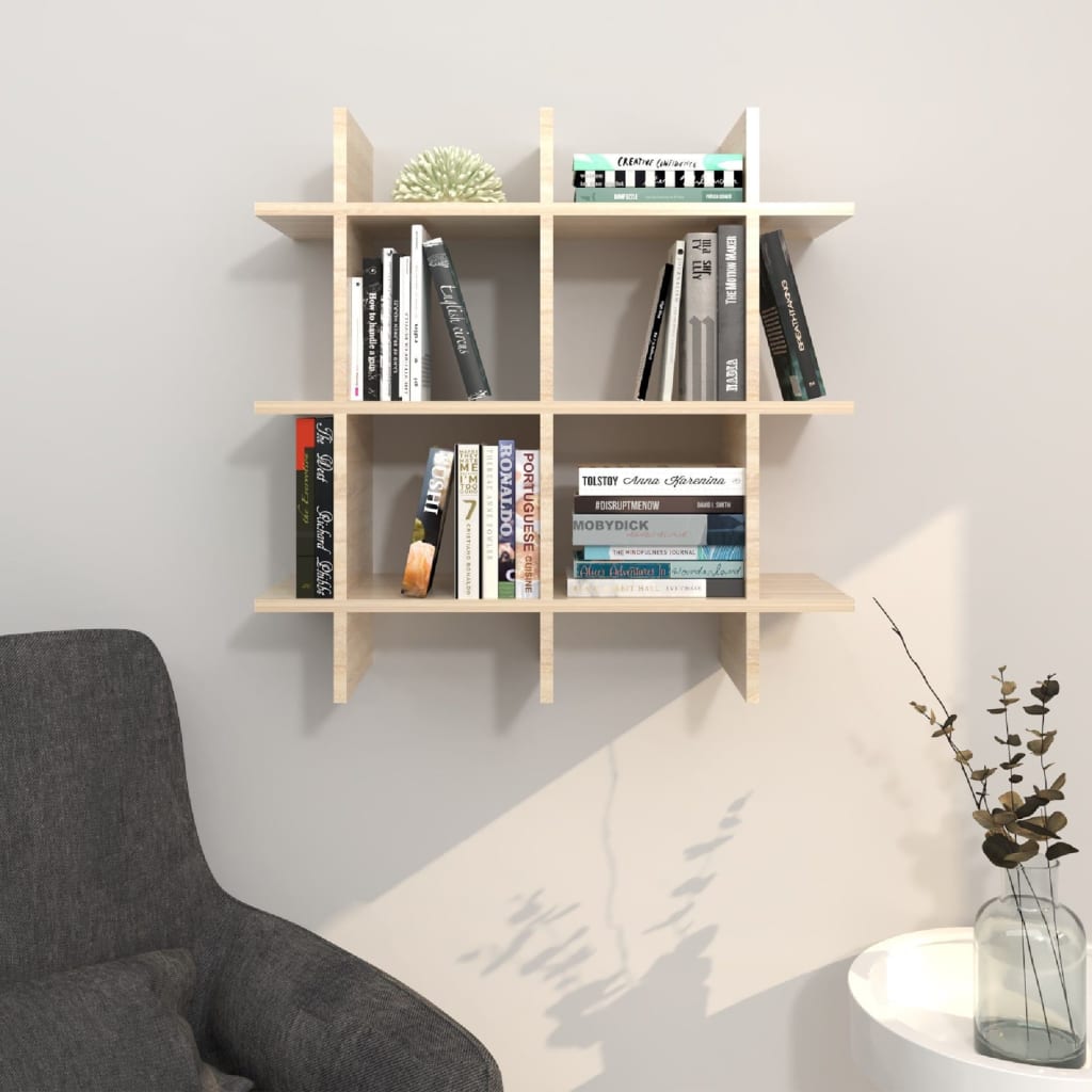 

Homemania Wandschap Farley 75x27x75 cm sonomakleurig