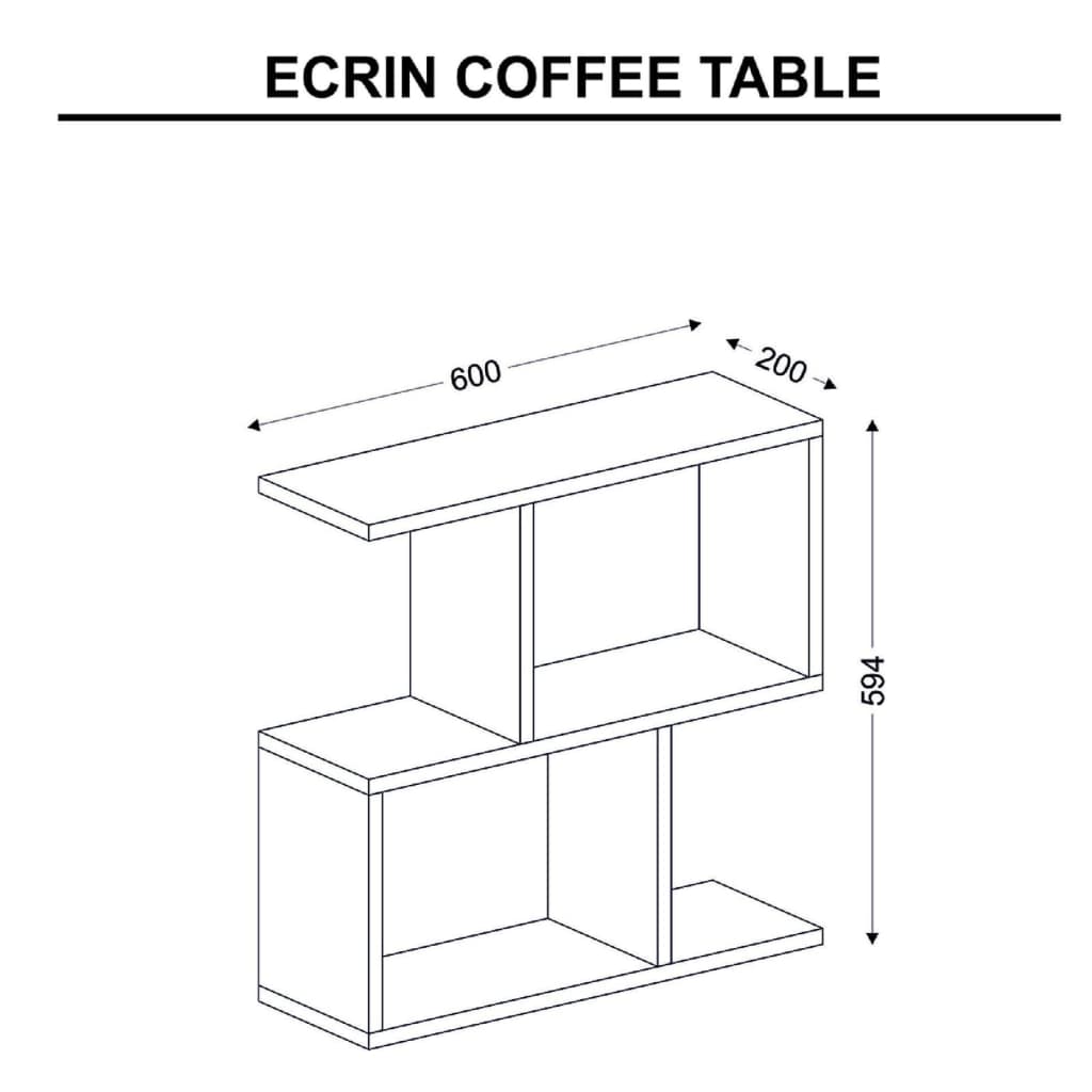 

Homemania Salontafel Ecrin 60x20x59,4 cm antracietkleurig