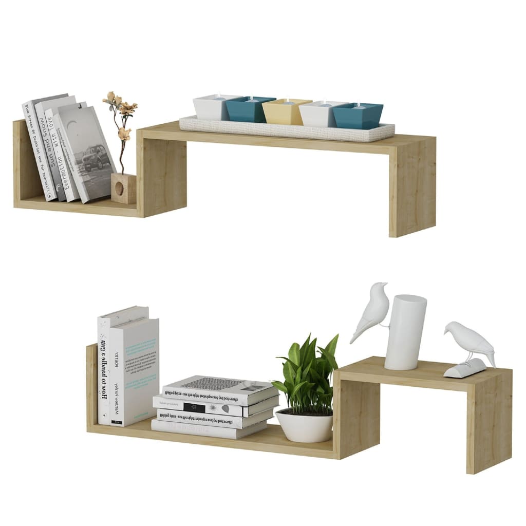 

Homemania Wandschappenset Angel 95,4x19,5x19,5 cm eikenkleurig