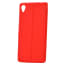 Teleplus Sony Xperia M4 Leather Look Silicone Case Red huismerk kopen in de aanbieding