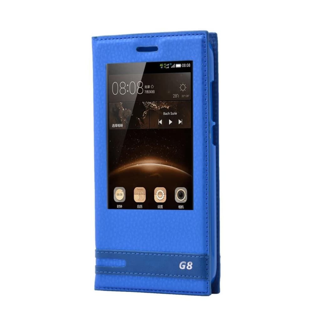 Merkloos Teleplus Huawei G8 Blue Window Case huismerk kopen in de aanbieding
