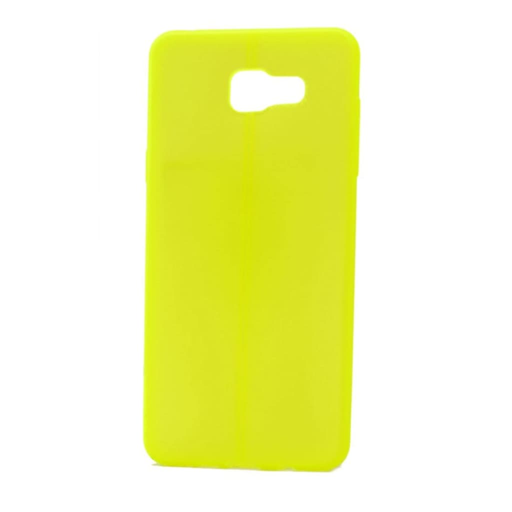 Merkloos Teleplus Samsung Galaxy A7 2016 Leather Look Silicone Case Yellow huismerk kopen in de aanbieding