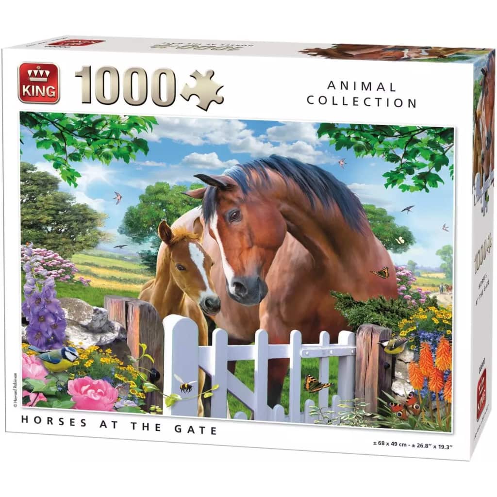 King legpuzzel Horses At The Gate 1000 stukjes
