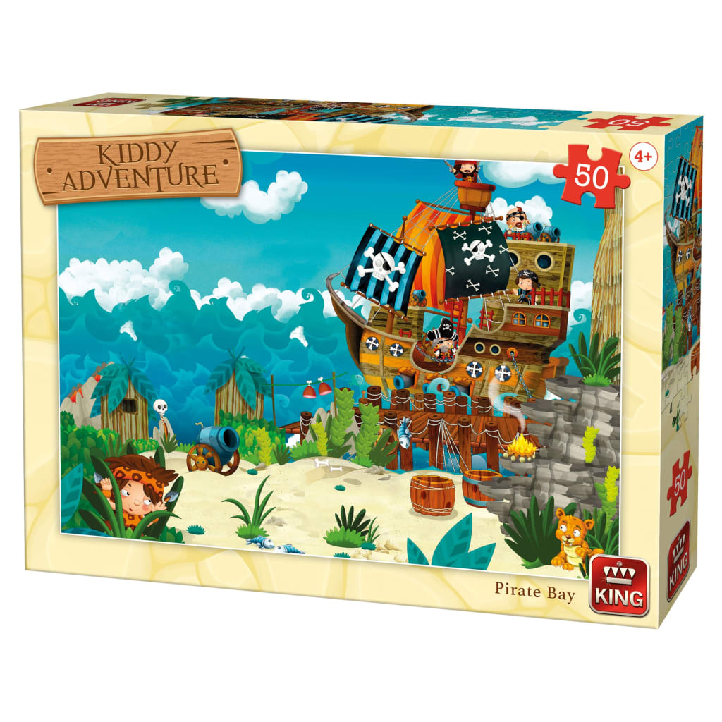 King legpuzzel Kiddy Adventure - Pirate Bay 50 stuks