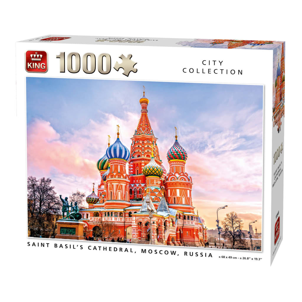 King Legpuzzel Saint Basil's Kathedraal Moskou 1000 Stukjes