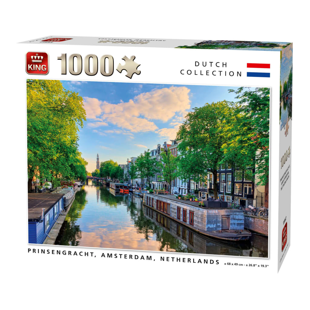 Afbeelding King Legpuzzel Prinsengracht Amsterdam 1000 Stukjes door Vidaxl.nl