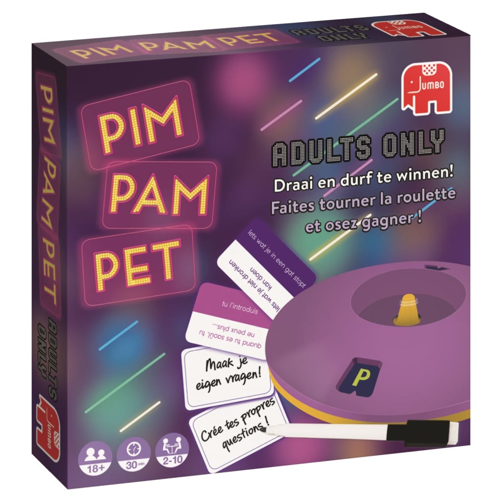 Jumbo Pim Pam Pet Adults Only Trivia-kaartspel