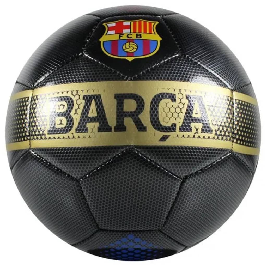 FC Barcelona Lederen Voetbal Groot Zwart Maat 5