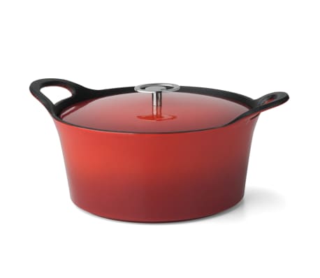 CUISINOX Pentola in Ghisa Smaltata 1,6 L 20 cm Rossa