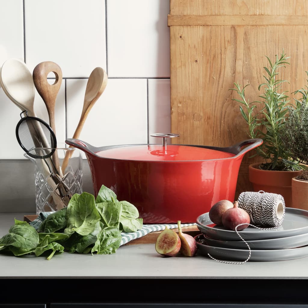 Cuisinox Cazcerola Esmaltada De Hierro Fundido 1,6 L Φ20Cm/Φ24Cm Multicolor Cuis