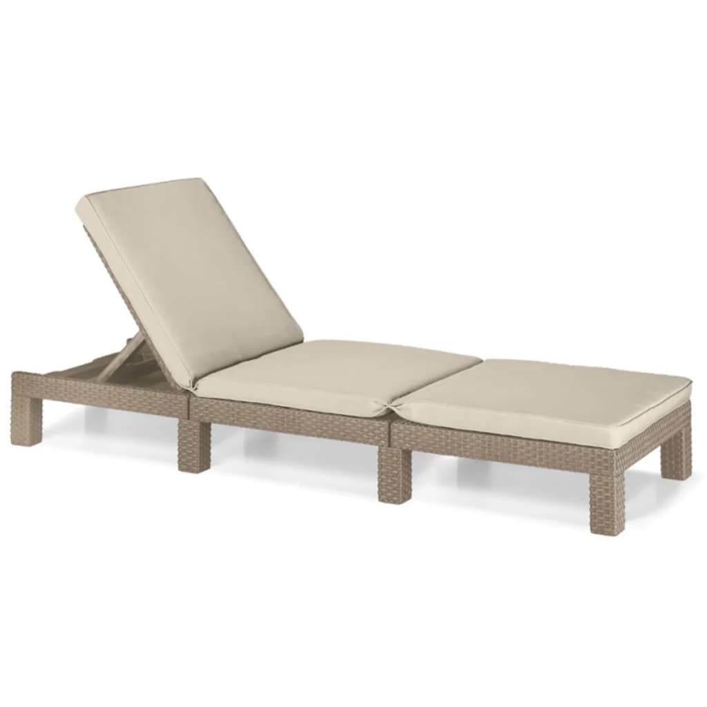 Afbeelding Daytona sunlounger cappucino door Vidaxl.nl