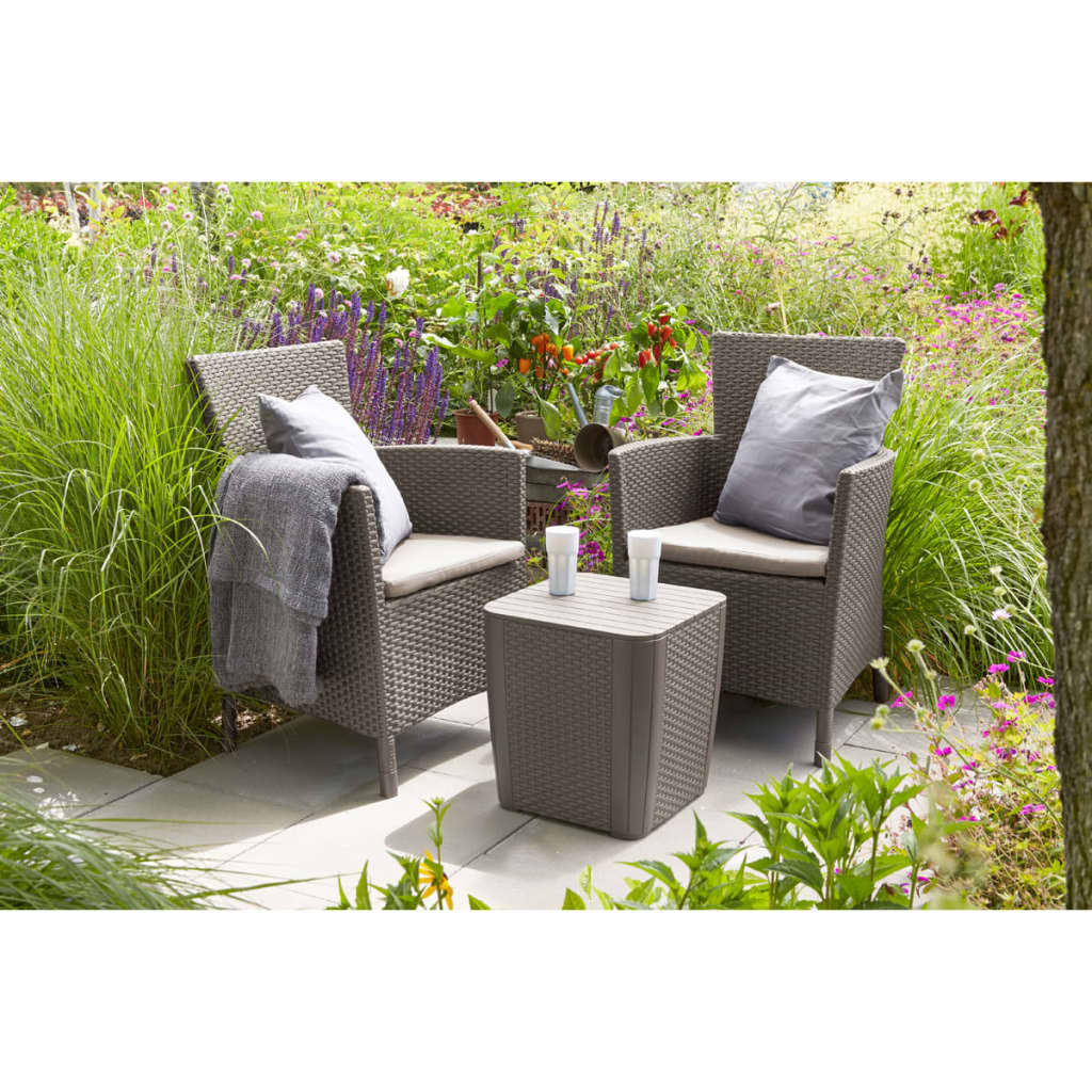 Thumbnail - Keter 3-tlg. Garten-Sitzgruppe Iowa Cappuccino-Braun 224383