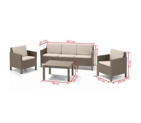 Allibert Loungeset Chicago cappuccino 14-delig 226529