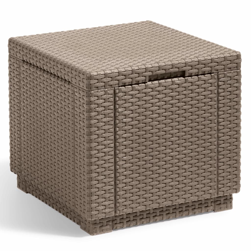 Keter Hocker mit Stauraum Cube Cappuccino-Braun 228749