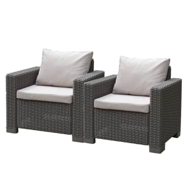 Allibert Chaise De Jardin 2 Pcs California Cappuccino 231560