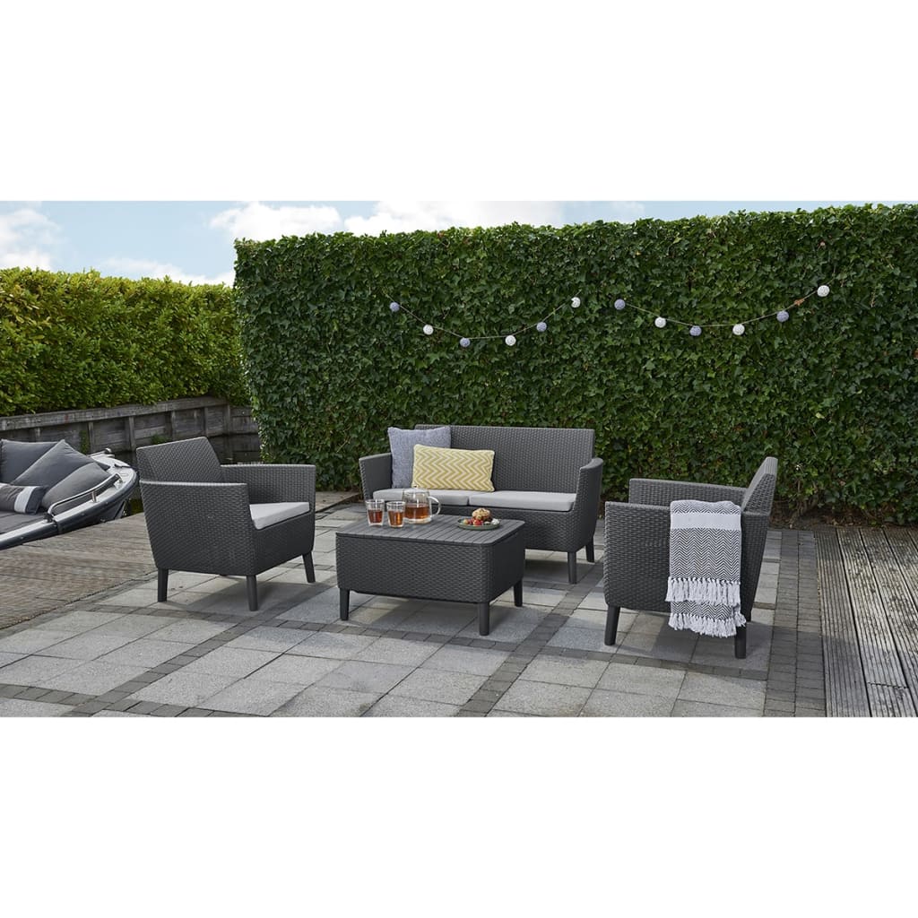 Thumbnail - Keter 8-tlg. Garten-Sofagarnitur Salemo Graphitgrau 236629