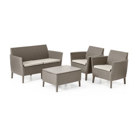 Allibert Set Divani da Giardino 8 pz Salemo Cappuccino 236632