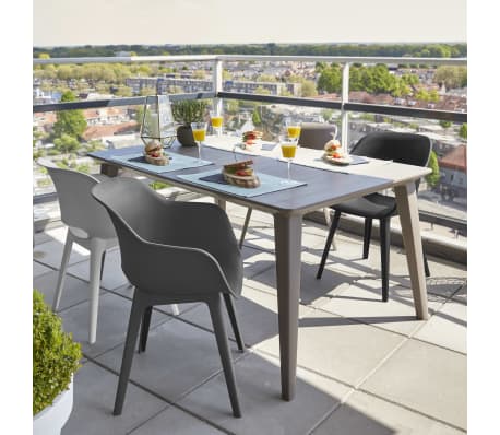Keter Chaises d'ext&eacute;rieur Akola lot de 2 Gris