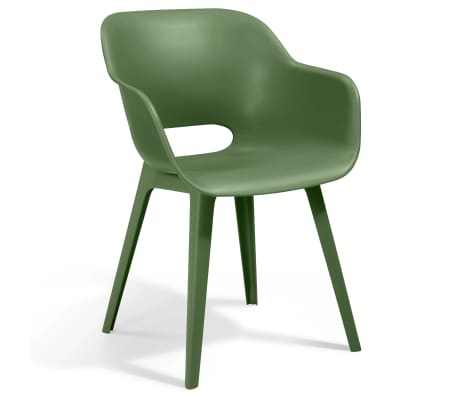 Keter Cadeiras de exterior Akola 2 pcs verde-azeitona
