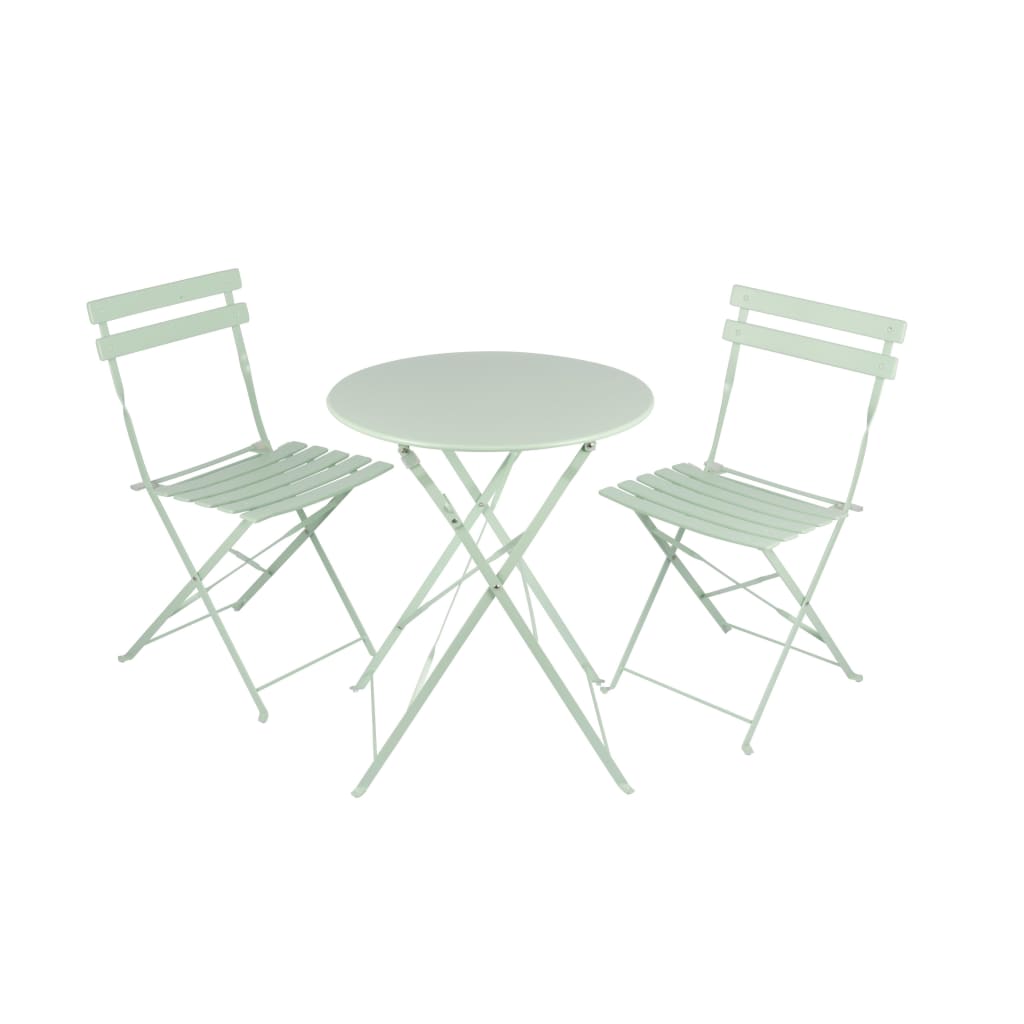Afbeelding Lifetime Garden - Bistroset - soft green - tafel met twee stoeltjes door Vidaxl.nl