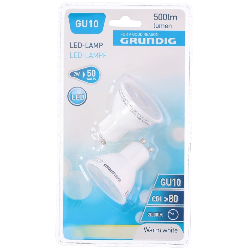 Afbeelding Grundig Led Lamp GU10 Spot - 2 Stuks door Vidaxl.nl