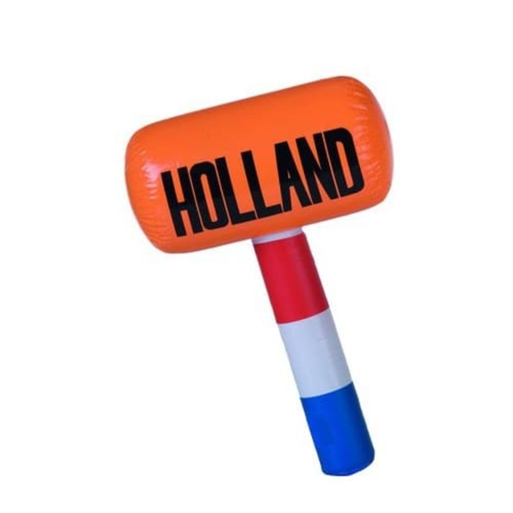 Nederland Opblaasbare hamer oranje/rood/wit/blauw 60 cm