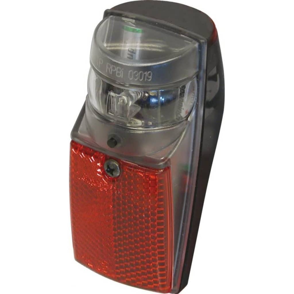 Dyto achterlicht met reflector led batterijen rood/transparant