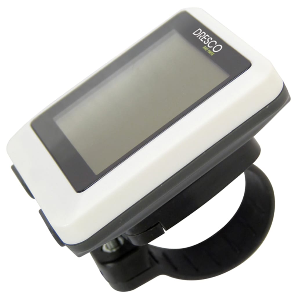 

Dresco Fietscomputer met 12 functies draadloos wit