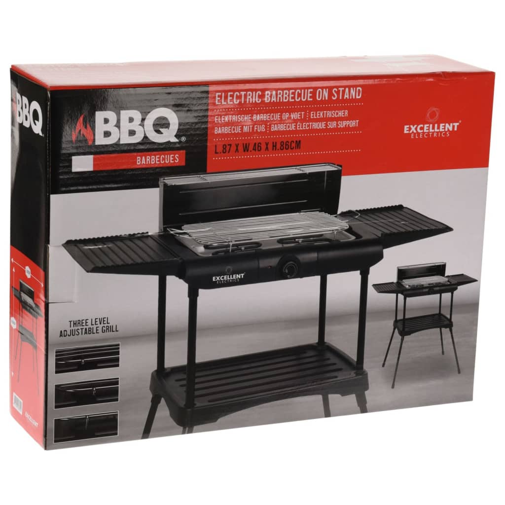 Barbecue électrique Sur Support 2000 W Noir ProGarden 10 width=274