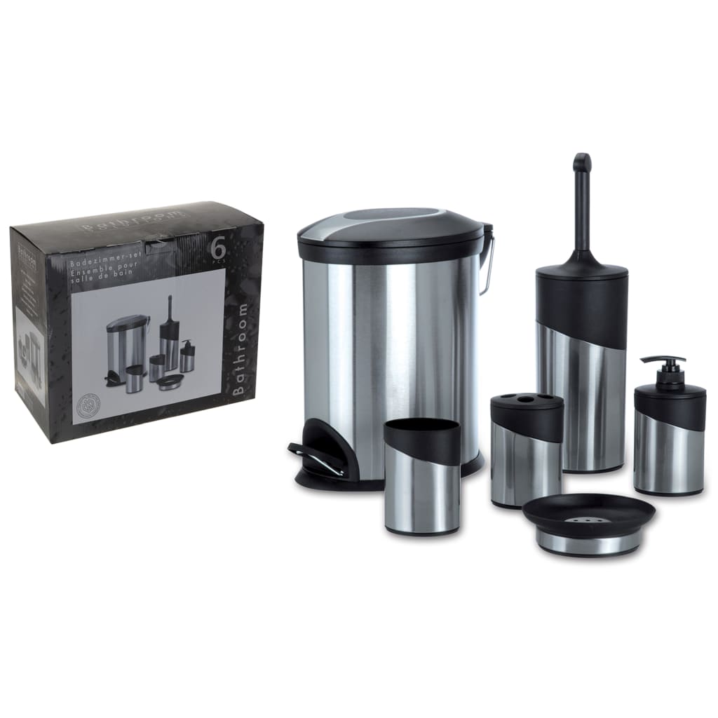 Afbeelding Onbekend Inox Homania Badkameraccessoires (6 stuks) door Vidaxl.nl