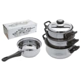 Excellent Houseware 7-tlg. Kochtopf-Set Edelstahl 3 mm